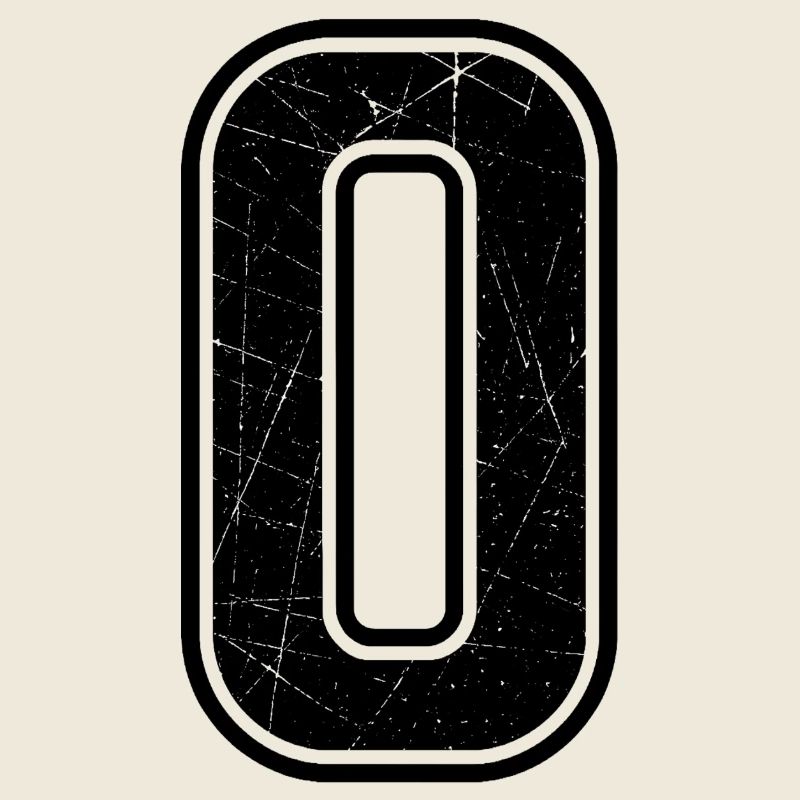 Black Grunge Null Sign