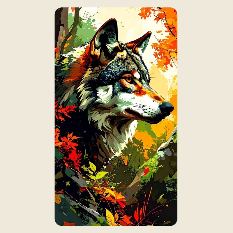 Wolf im Herbst (Blick nach Rechts)
