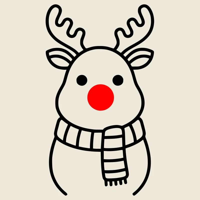 Mignon renne au nez rouge | Rudolph