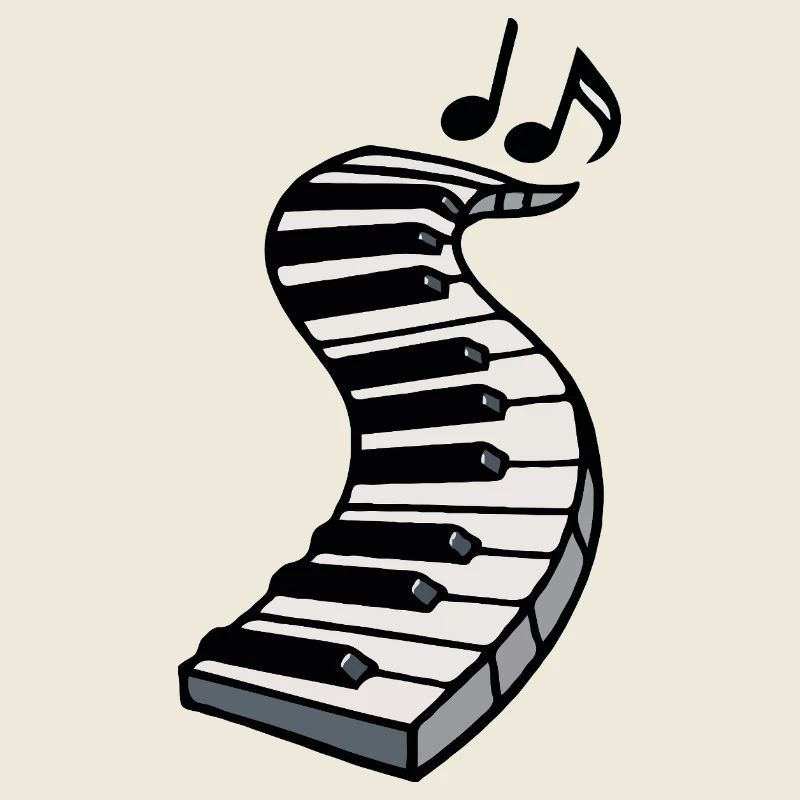 Piano keyboard swung