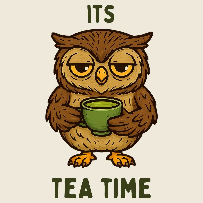 Schlafende Eule Teezeit