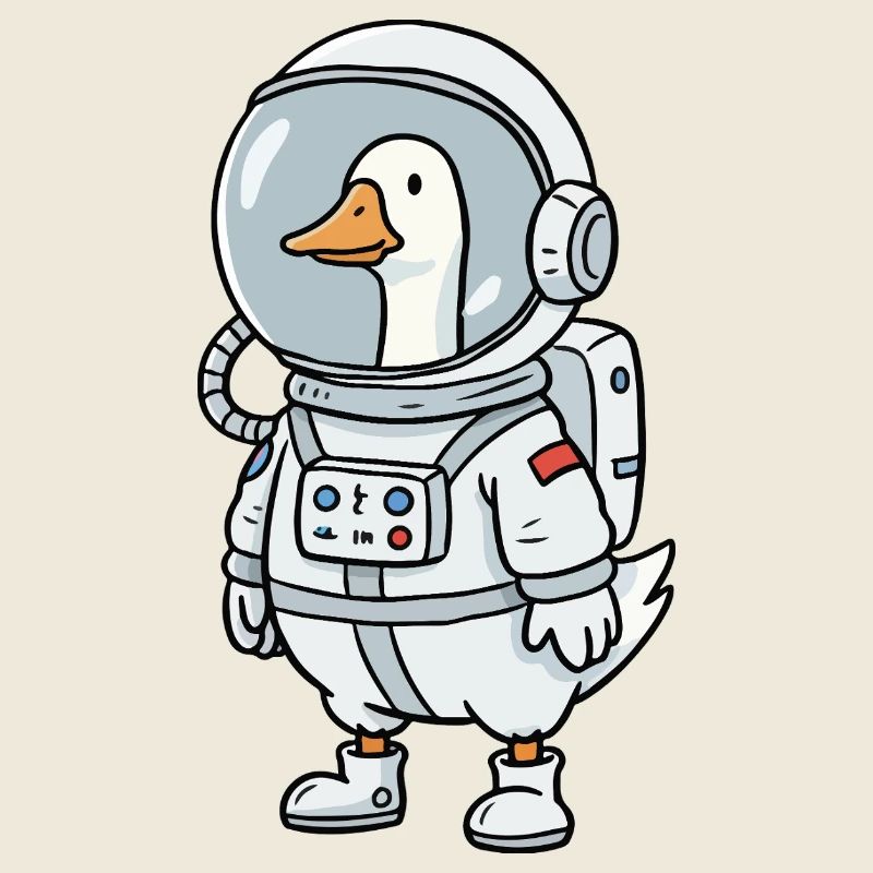 Weltraumgans Astronaut