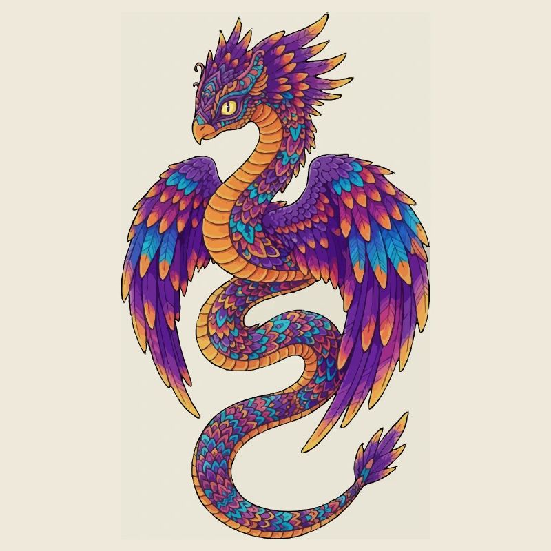 Colorful Rainbow Dragon