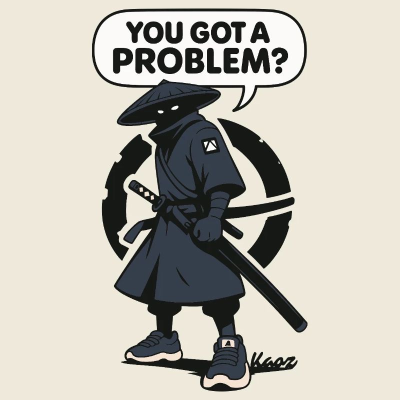 Schatten ninja mit Spruch