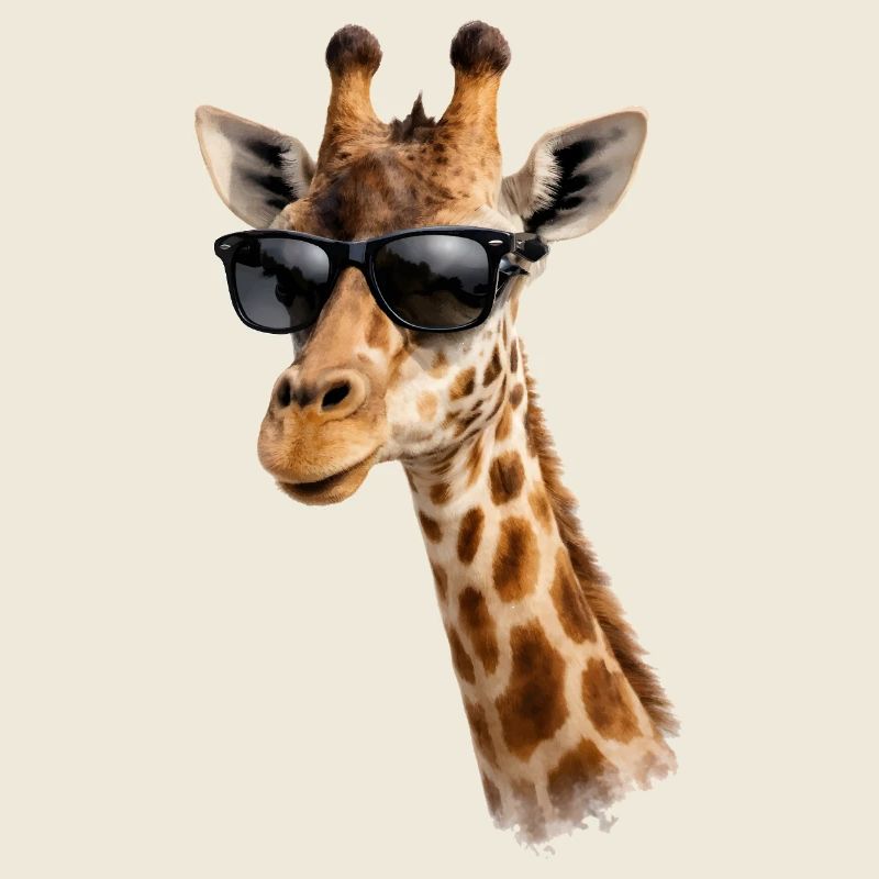 Girafe cool avec des lunettes de soleil