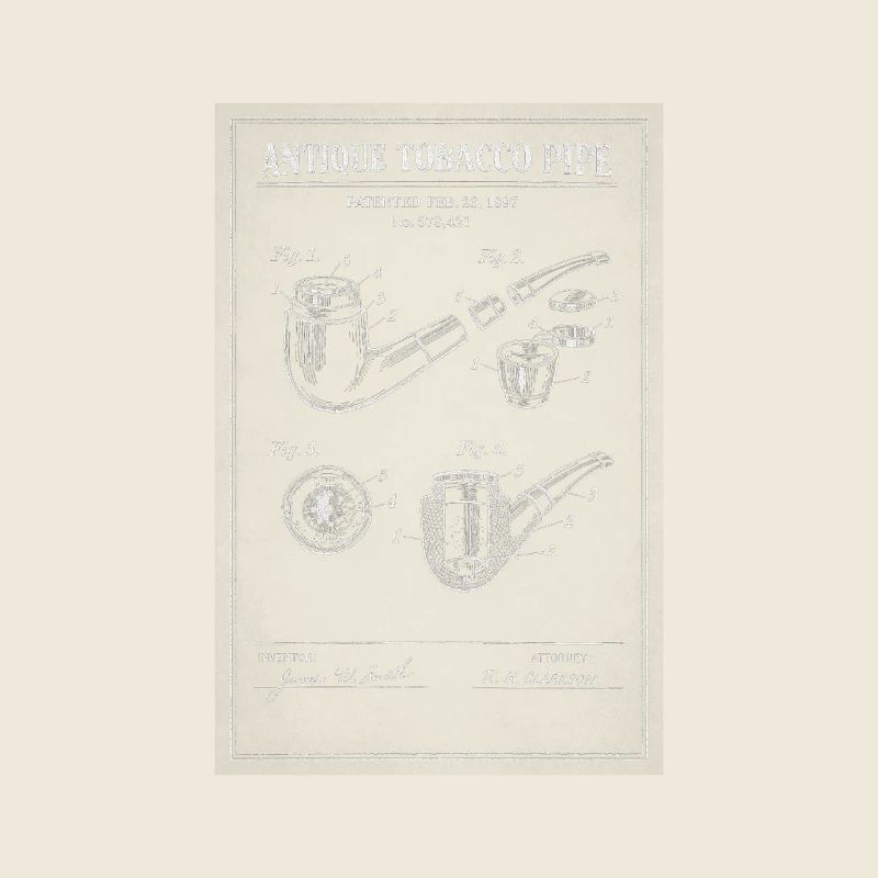Antique Tobacco Pipe Blueprint