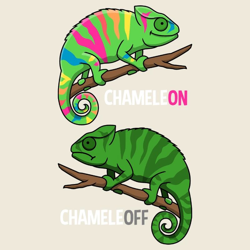 Chameleon On Chameleon Off Funny Reptile Design