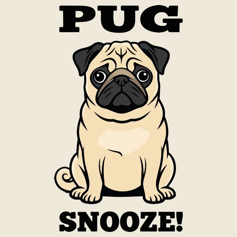 Pug Dog Mops Snooze Hundebegleiter