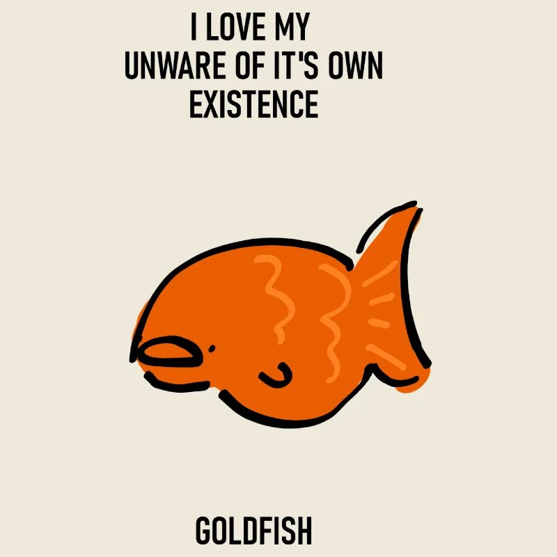 Image hilarante et drôle d’un poisson rouge de compagnie