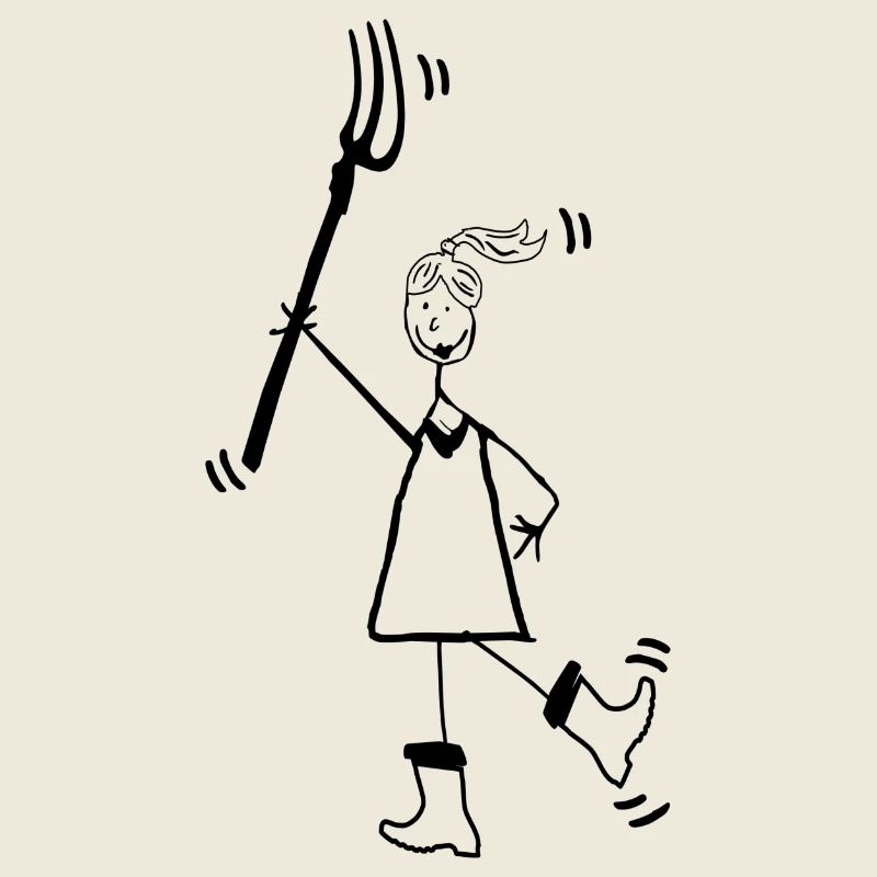 Mädchen Mistgabel Gummistiefel