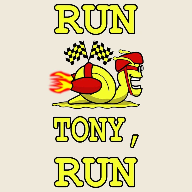 Tony l’escargot jaune de course