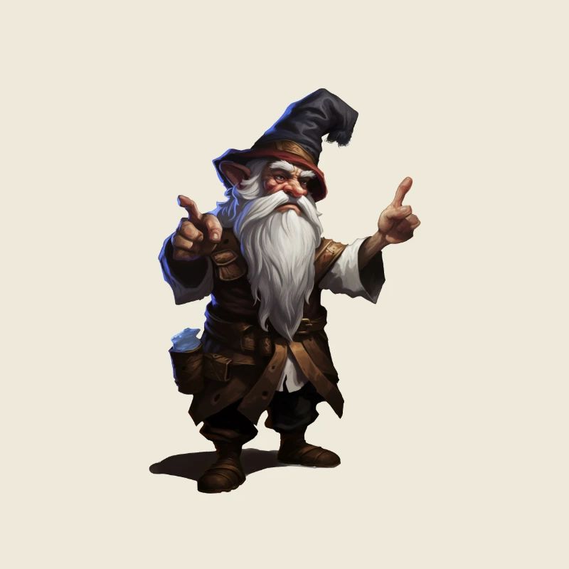 Cool Dwarf Mage – Fantasy RPG Cartoon