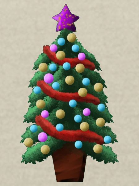 Christbaumaufkleber mit Kugeln