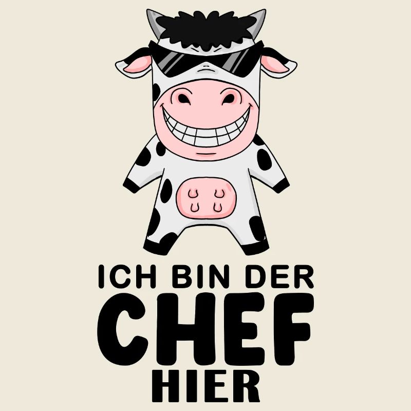 Chef Spruch mit Kuh Motiv