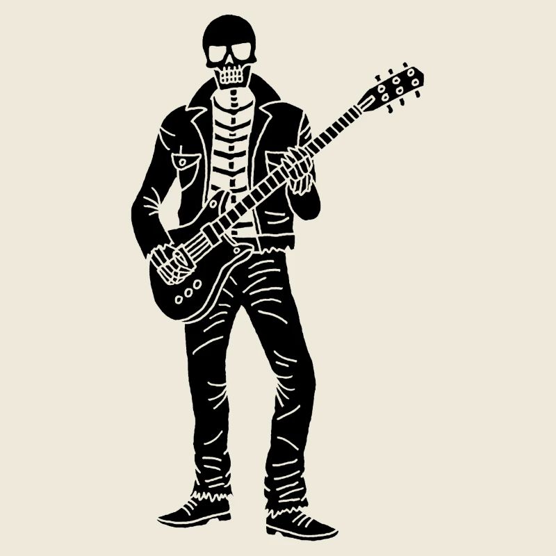 Gitarrist Skeleton (Schwarz)