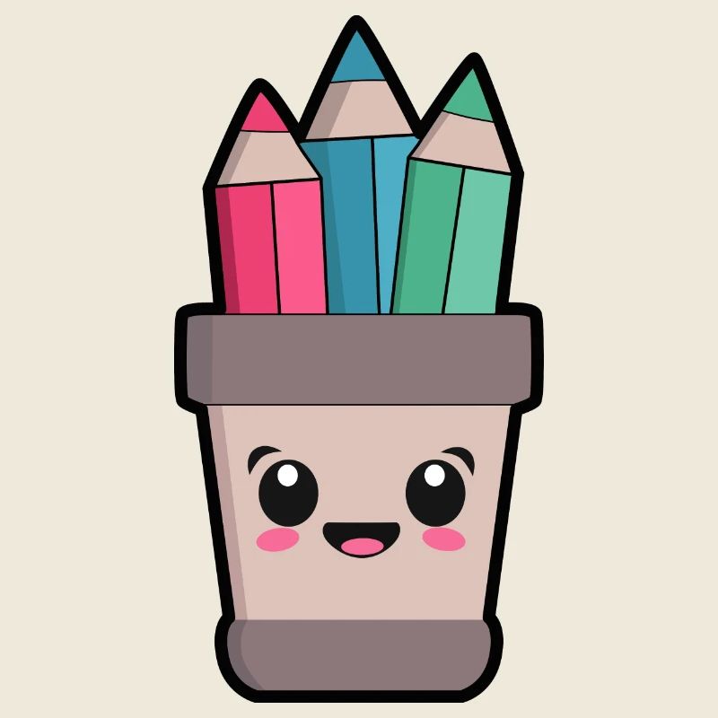 Pot à Crayons Kawaii