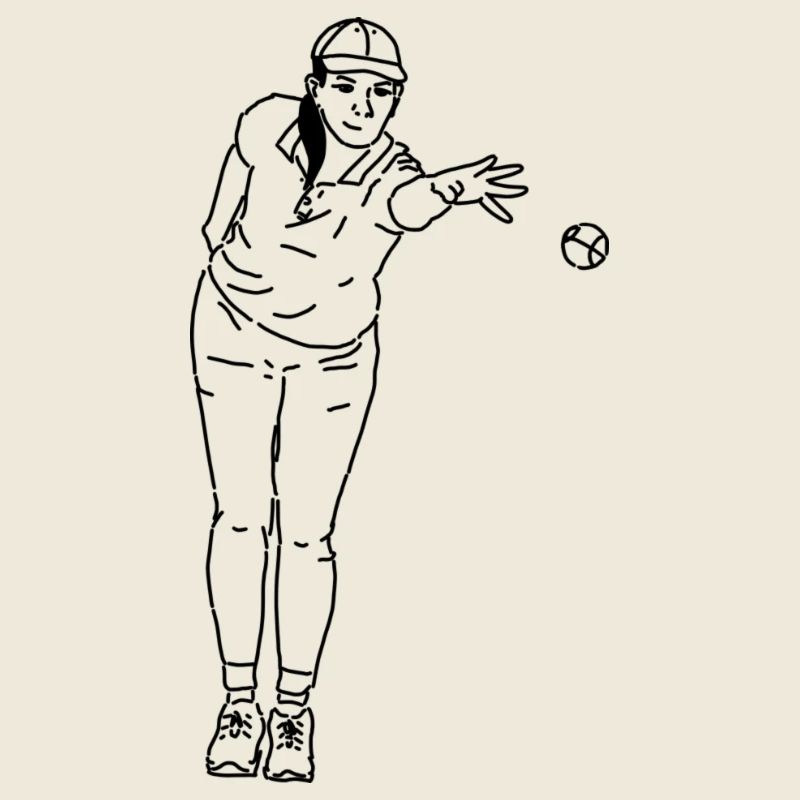 Joueur de pétanque Gaucher