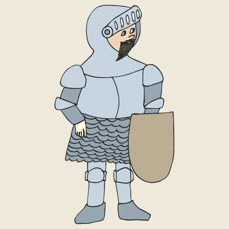 Knight in medieval style