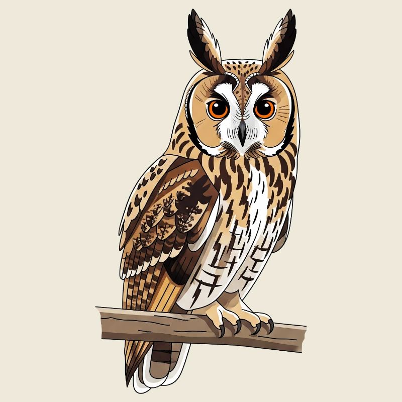 Long-eared Owl Asio Otus