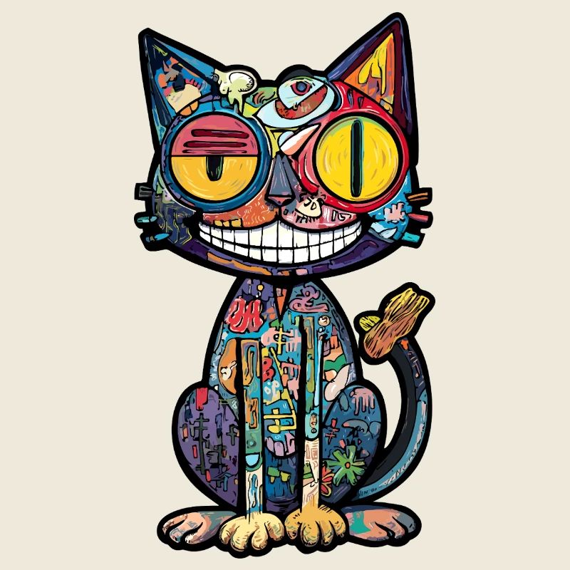 Katze Kunst Bunt Kätzchen