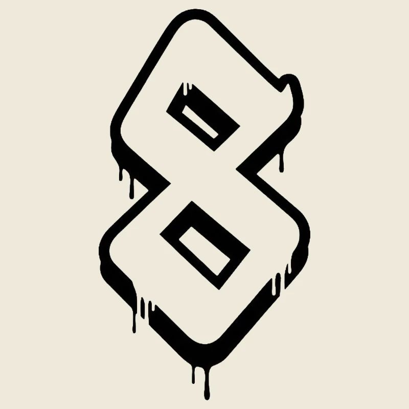 Abstract graffiti number design