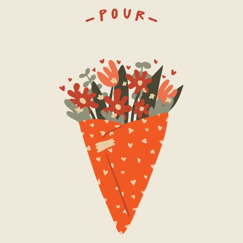 Bouquet de fleurs – Petit cœur