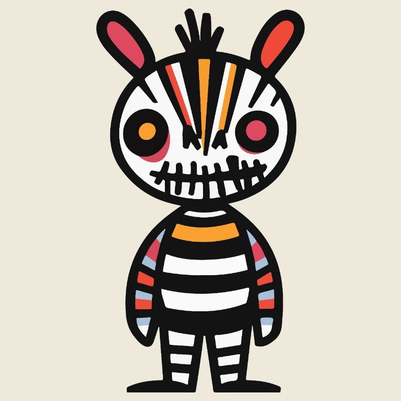 Zebra Halloween Comic Lustig