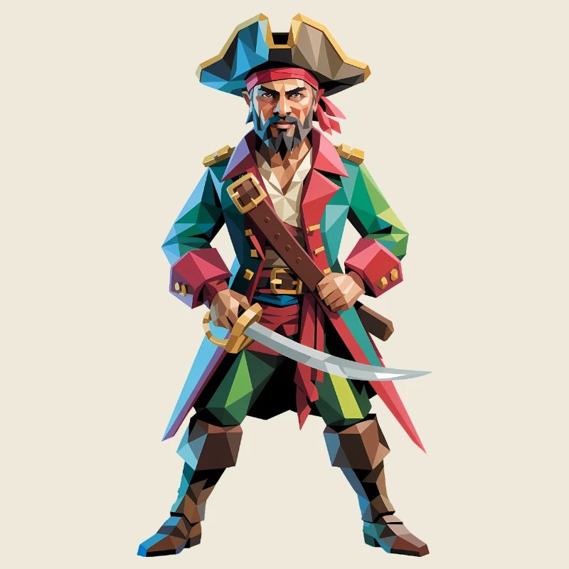 Pirate - Cool Low Poly Logo