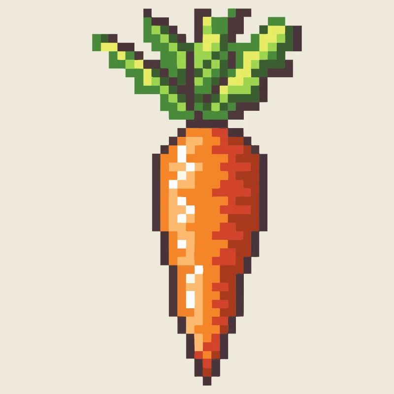 Pixel carotte Rétro Pixel Art