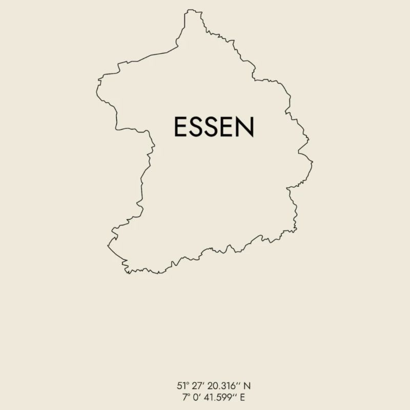 Essen City Map Germany
