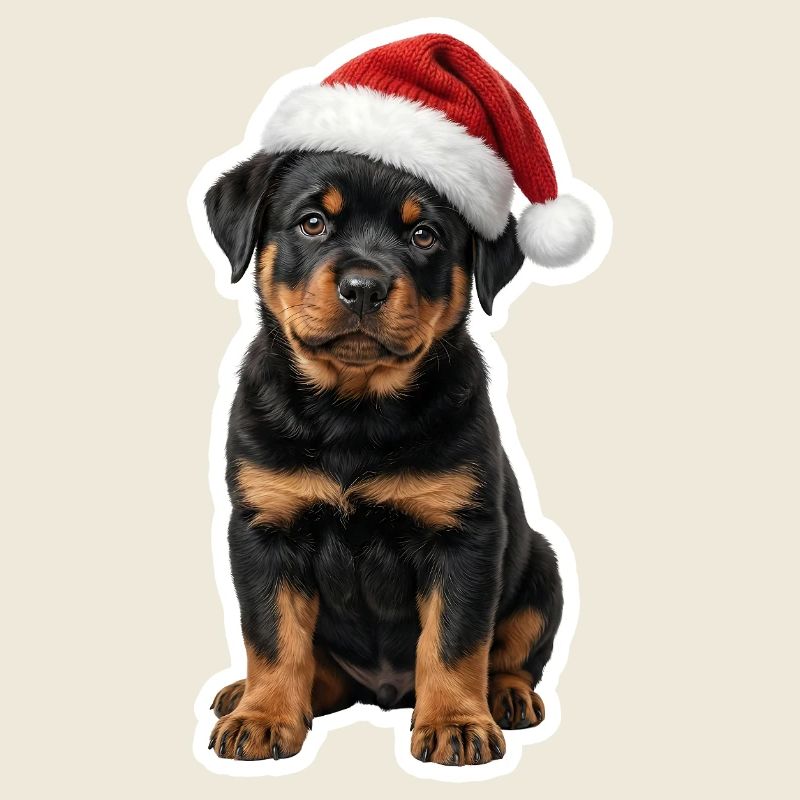 Starker Rottweiler Welpe ganz sanft