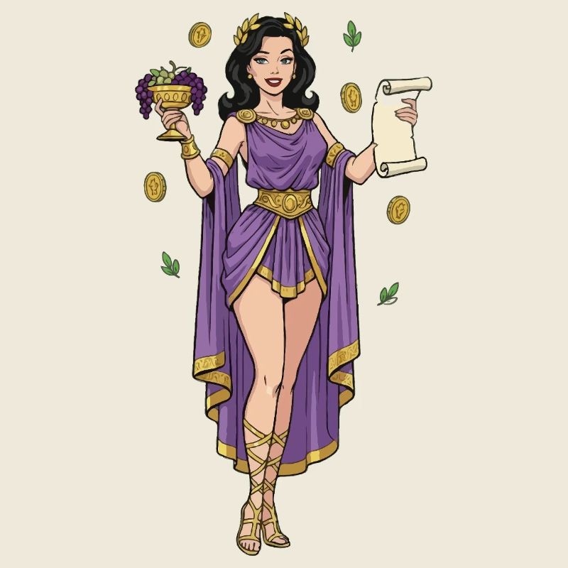 Femme grecque avec des raisins