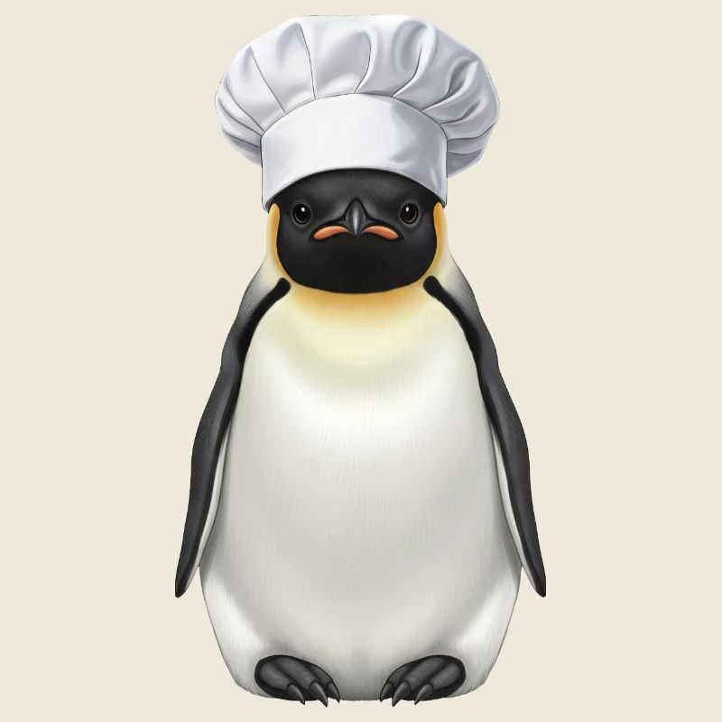 Dessin animé Drôle de Chef Pingouin Cuisine Décalée