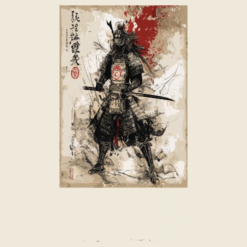 Samurai warriors in traditional armor