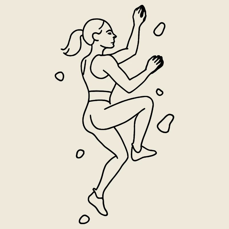 Bouldering Silhouette | Minimalist climber