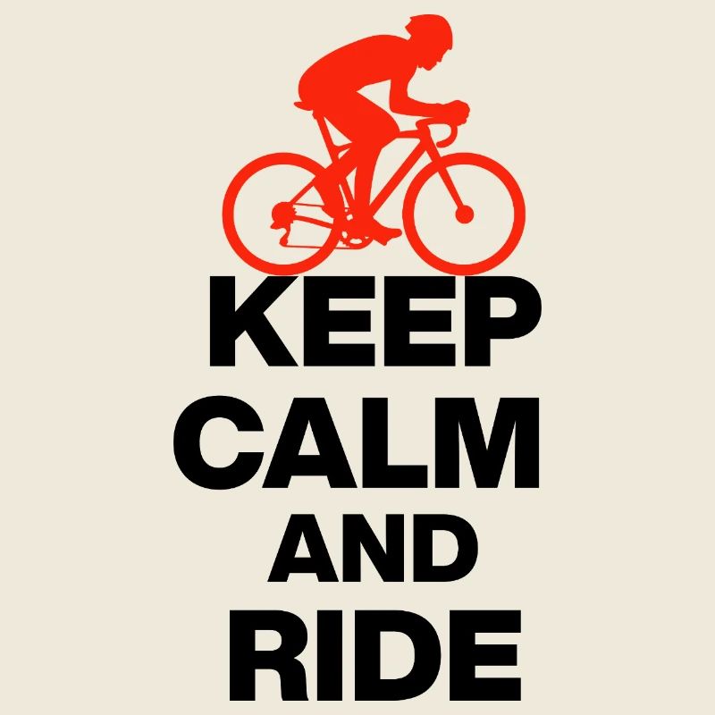 KEEP CALM AND RIDE! REENNRAD & PETON GIFT blak