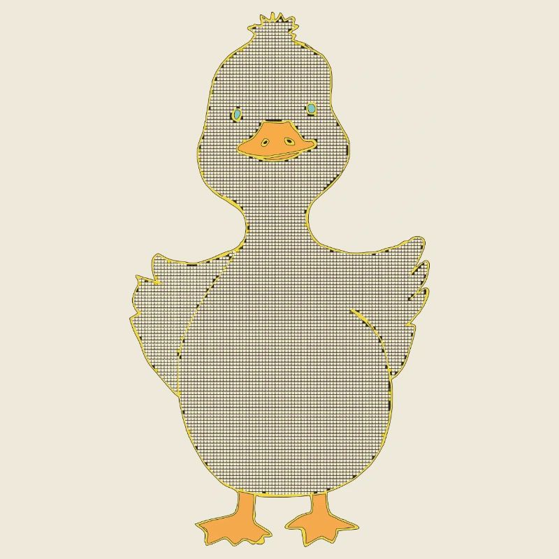 Karo-Ente mit gelbem Schnabel