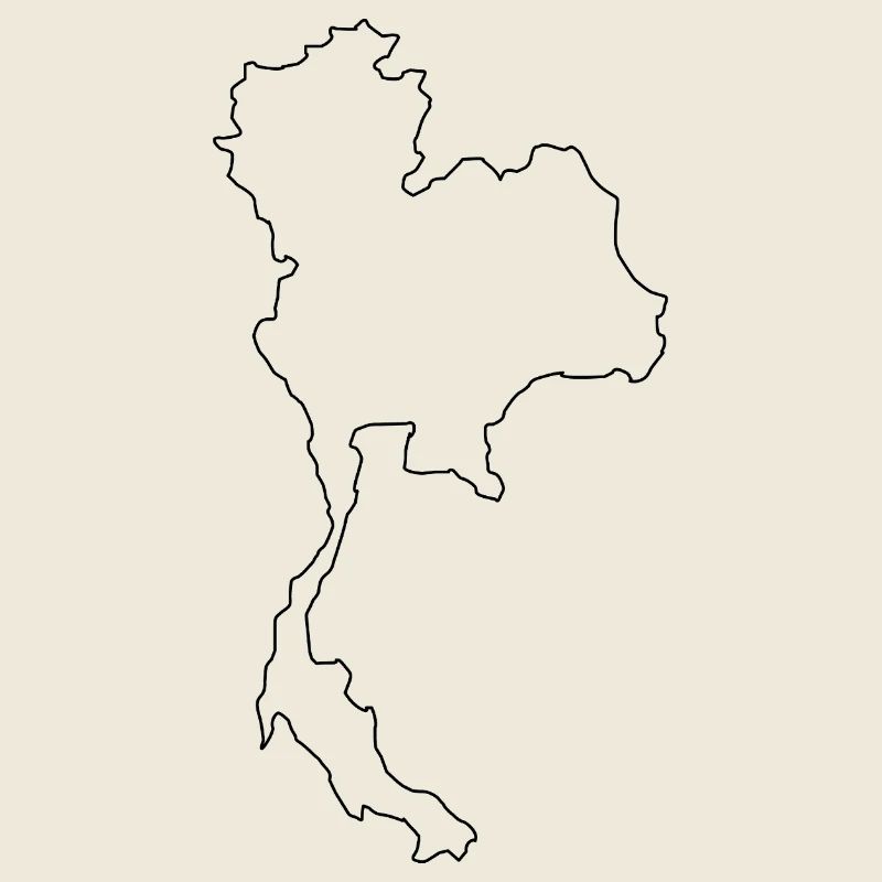 Plan de la carte de la Thaïlande