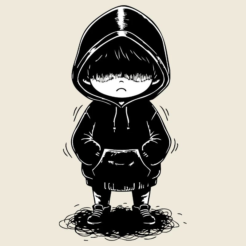 Child Hoodie Shadow Face Hidden
