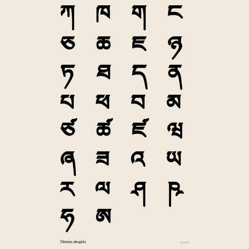 Tibetan script (black)
