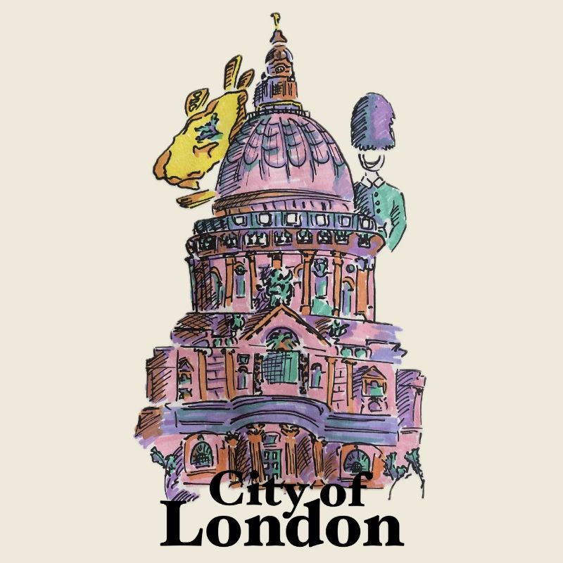 Sketch londonien : palette de monuments urbains