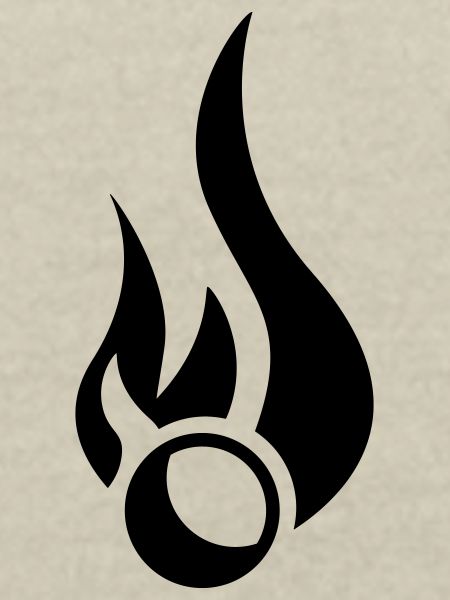 Flammender Ball