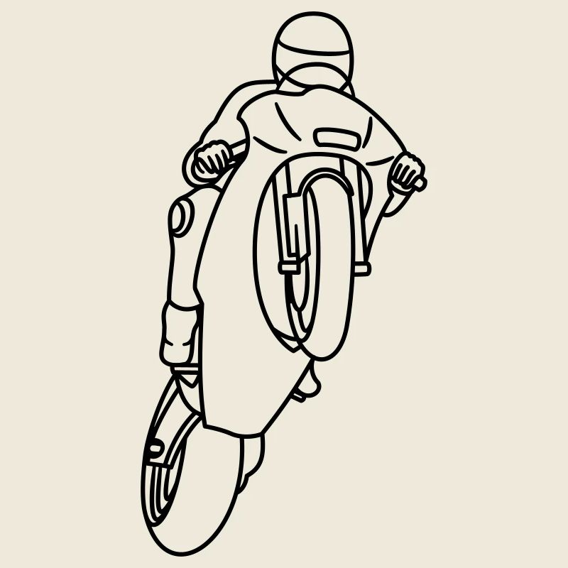 Wheelie extreme avec moto de course - sombre