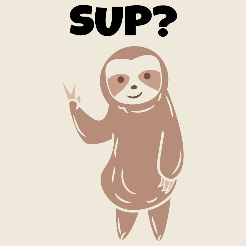 Cool Animal Sloth Saying Relax Zoo Chill