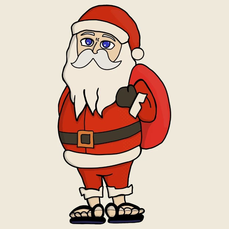 Santa Claus Christmas Flip Flops