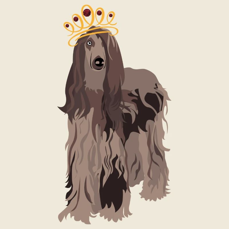 Chien majestueux avec couronne