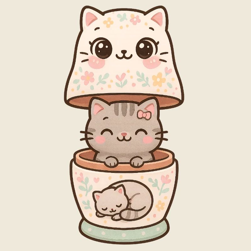 Chat Matriochka Kawaii