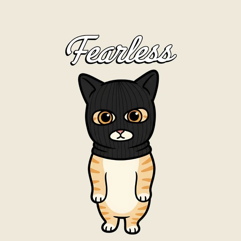 Furchtlose Banditenkatze