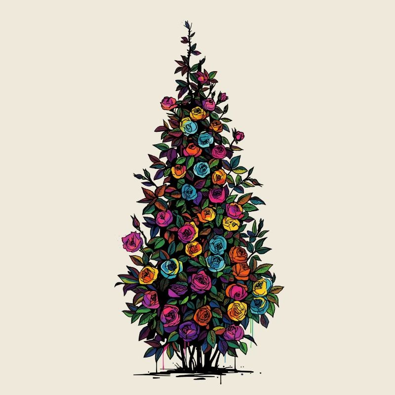 Blütenpyramide Regenbogenfarben