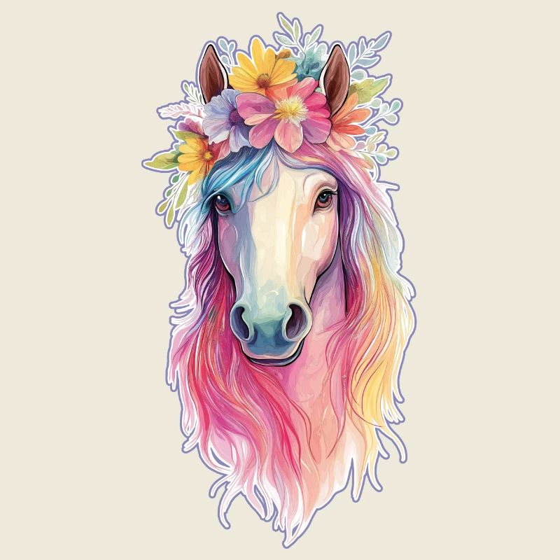cheval coloré